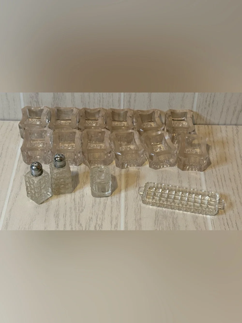 Vintage Salt Cellars Dips 12 With Extras Antique
